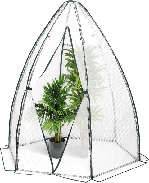 Rootz Conical Greenhouse - Garden Greenhouse - Plant Protector - Weather-Resistant, Durable Construction, Optimal Ventilation - 160cm x 180cm x 160cm