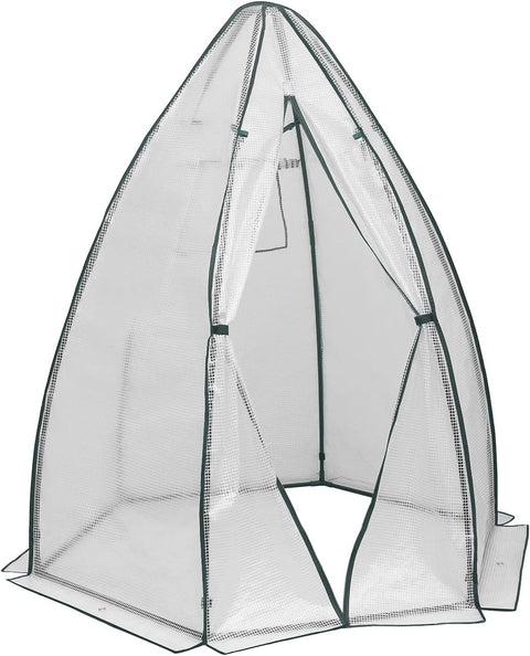 Rootz Conical Greenhouse - Garden Greenhouse - Plant Protector - Weather-Resistant, Durable Construction, Optimal Ventilation - 160cm x 180cm x 160cm