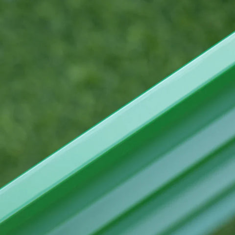 Rootz Steel Raised Bed - 3 Separate Planting Areas - Open Ground - Easy Assembly - Green - 183 x 47 x 40cm