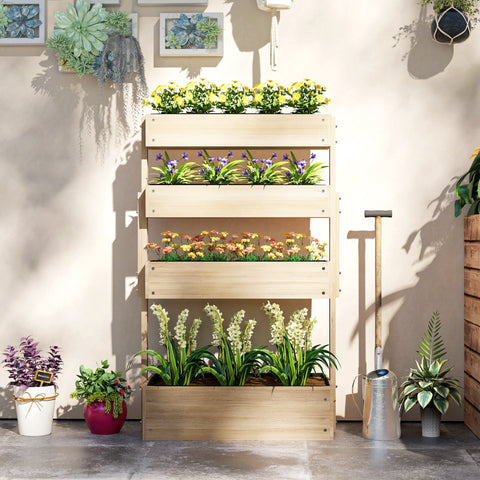 Rootz Hochbet Wood Plant Bed - Elevated Planter - Garden Furniture - Promotes Root Health - 88.5cm x 45cm x 140cm