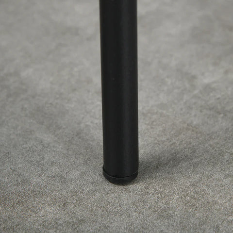 Rootz Eetkamerstoelen - Zachte vulling - Accentstoel - Slanke metalen poten - Ergonomisch ontwerp - 4 Stapelbare krukken - Velvet Touch Polyester Stof-staal - Zwart - 41,5 cm x 41,5 cm x 46 cm