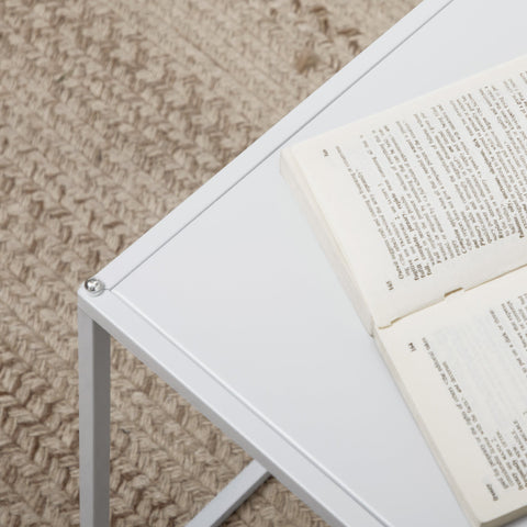 Rootz Side Table Set - Modern Nesting Tables - Space Saving Coffee Tables - Sturdy Steel Frame - 40cm x 40cm x 40cm