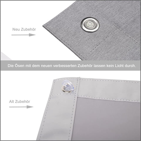 Rootz Thermo Window Roller Blind - Sunshade - Privacy Blind - 100% Light Block - Grey 48x73 cm - Portable & Non-Drilling