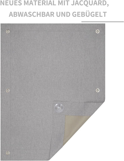 Rootz Roof Window Roller Blind - Darkening Sunshade - Suction Cup Blind - 100% Sunblock - 60x73cm Grey