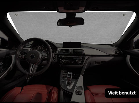 Rootz Thermo Window Roller Blind - Sunshade - Privacy Blind - 100% Light Block - Grey 48x73 cm - Portable & Non-Drilling