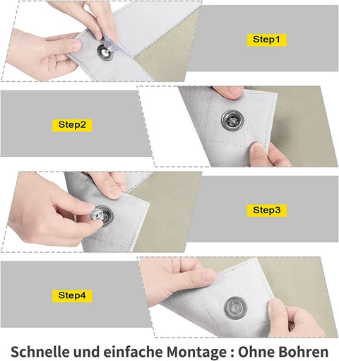 Rootz Thermal Roof Window Roller Blind - Sun Shade - Heat Protection - No Drill Installation - 60x73 cm White - Blocks 100% Light for Cozy Space