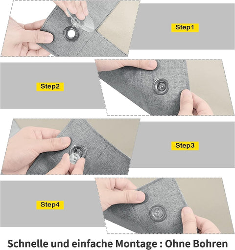 Rootz Dilbust Gray Roller Blind - Thermal Window Shade - Sun Protection Blind - Blocks Sun & Heat - 48x93 cm - No Drill Easy Install