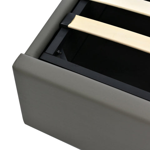Rootz Double Bed with Hydraulic Storage - Bed Frame - Platform Bed - LED Lighting - Elegant & Practical - 202x146x107.5 cm