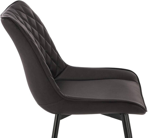 Rootz Set of 4 Dining Chairs - Kitchen Chairs - Modern Seating - Durable, Comfortable, Easy to Clean - Faux Leather - 46cm x 40.5cm x 85.5cm