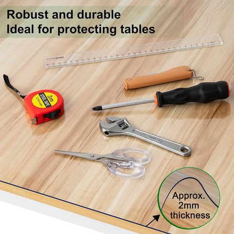 Rootz Transparent PVC Tablecloth - Waterproof Cover - Protective Table Film - Durable & Heat-Resistant to 80°C - 80 x 140 cm