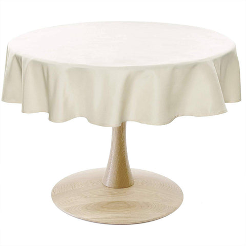 Rootz Brown Linen-Look Tablecloth - Dining Table Cover - Rectangular Table Linen - Water-Repellent - 130x260cm