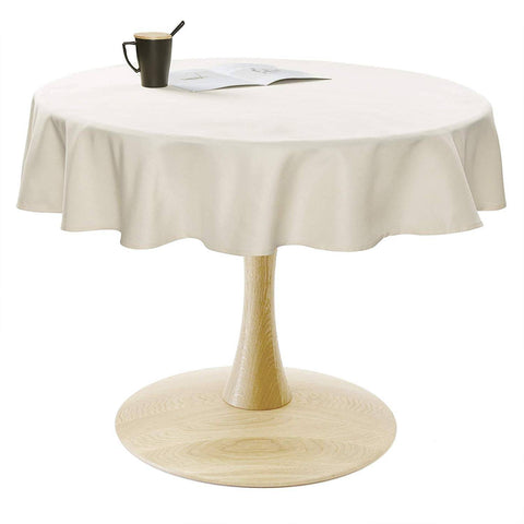 Rootz Brown Linen-Look Tablecloth - Dining Table Cover - Rectangular Table Linen - Water-Repellent - 130x260cm