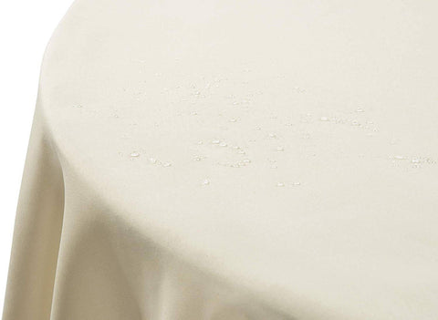 Rootz Brown Linen-Look Tablecloth - Dining Table Cover - Rectangular Table Linen - Water-Repellent - 130x260cm