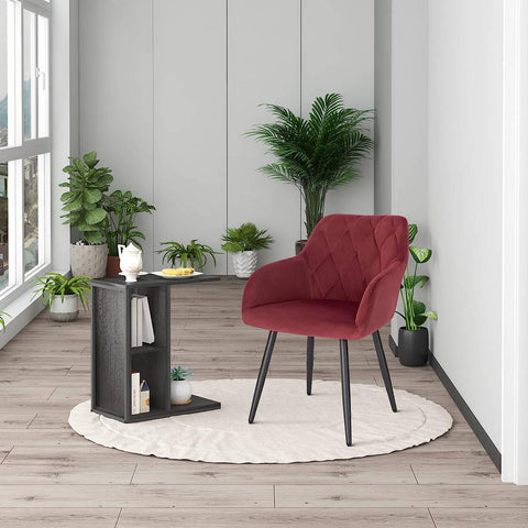 Rootz Velvet Dining Chair - Ergonomic Chair - Comfortable Seating - Luxurious Velvet Upholstery - Sturdy Metal Frame - 44cm x 42.5cm x 46.5cm