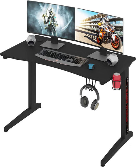 Rootz Ultimate Gaming Desk - Computer Desk - Workstation - Stable & Robust Construction - Spacious & Ergonomic Design - Easy Assembly - 60cm x 74.5cm x 115cm