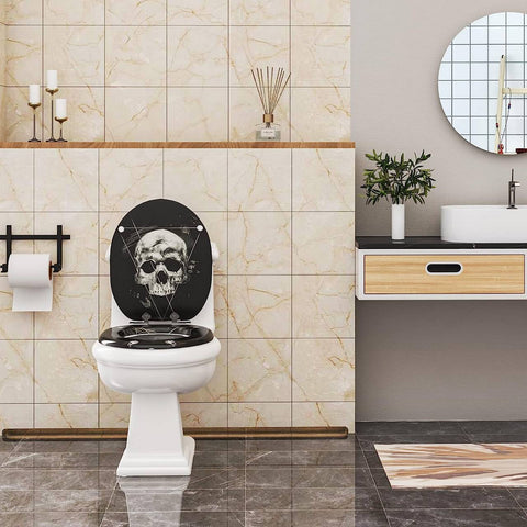 Rootz Premium Soft-Close Toilet Seat - Quiet Close Seat - Antibacterial Toilet Lid - Whisper-Quiet, Comfortable, Hygienic - 37.8cm x 43.8cm