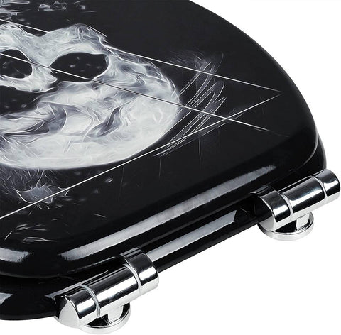 Rootz Premium Soft-Close Toilet Seat - Quiet Close Seat - Antibacterial Toilet Lid - Whisper-Quiet, Comfortable, Hygienic - 37.8cm x 43.8cm