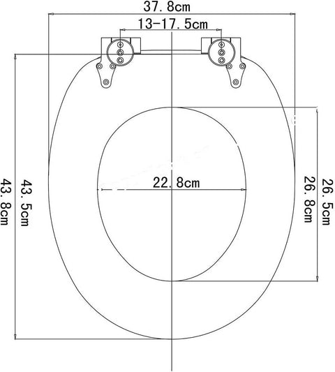 Rootz Premium Soft-Close Toilet Seat - Quiet Close Seat - Antibacterial Toilet Lid - Whisper-Quiet, Comfortable, Hygienic - 37.8cm x 43.8cm