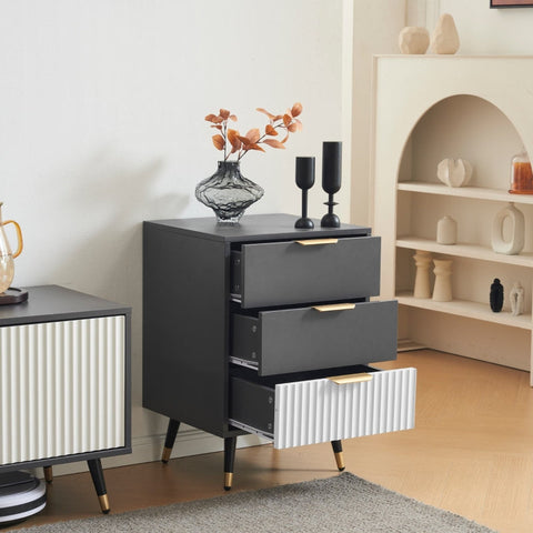 Rootz Side Cabinet - Sofa Table - Bedside Table - Versatile Storage - 45L x 40W x 65H cm