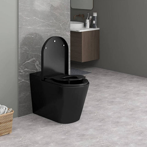 Rootz 2-in-1 Family Toilet Seat - Soft Close Toilet Lid - D-Shaped - Antibacterial - 454mm x 361mm x 175kg Capacity