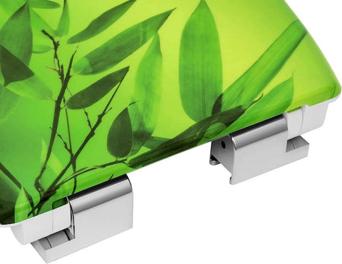 Rootz Toilet Seat - Duroplastic Lid - Softclose Technology - Antibacterial - Easy Clean - 37.1cm x 45.5cm - Green Bamboo Design