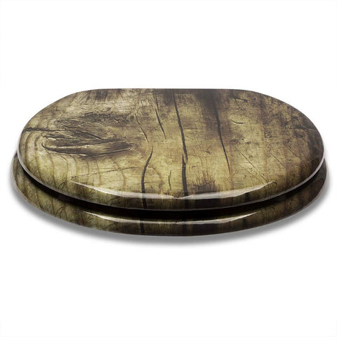 Rootz Toilet Seat with Soft-Close Mechanism - Antibacterial - Universal O-Shaped - Anti-Slip - Easy to Assemble - MDF - 37.8x43.8 cm - Oval