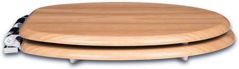 Rootz Soft-Close Toilet Seat - Antibacterial Bathroom Seat - O-Shaped Seat - 37.8cm x 43.8cm - PVC Coated MDF - Anti-Slip Buffers