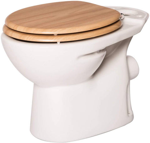 Rootz Soft-Close Toilet Seat - Antibacterial Bathroom Seat - O-Shaped Seat - 37.8cm x 43.8cm - PVC Coated MDF - Anti-Slip Buffers