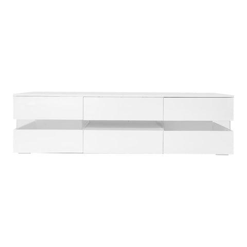 Rootz Modern TV Cabinet - Media Stand - Entertainment Unit - Luxurious LED Lighting - 160cm x 39cm x 45cm