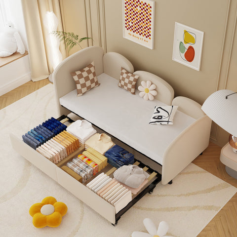 Rootz Sofa Bed with Drawers - Convertible Bed - Sleeper Sofa - Child's Room Comfort - 210cm x 99cm x 82.5cm