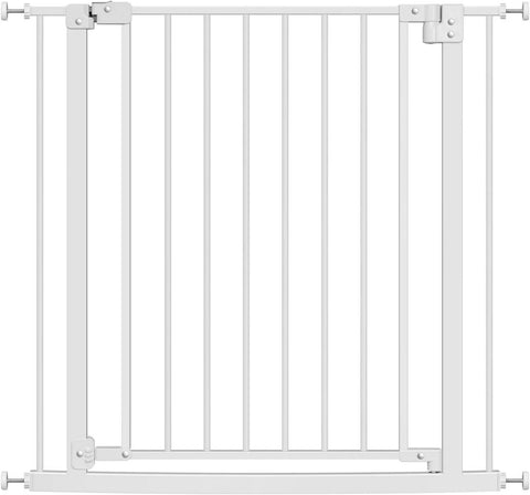 Rootz Baby Gate - Child Safety Gate - Stair Gate - Adjustable - Self-Locking - 75-87cm x 76cm x 2.5cm - Secure Metal Frame