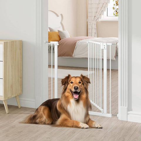 Rootz Baby Gate - Child Safety Gate - Stair Gate - Adjustable - Self-Locking - 75-87cm x 76cm x 2.5cm - Secure Metal Frame