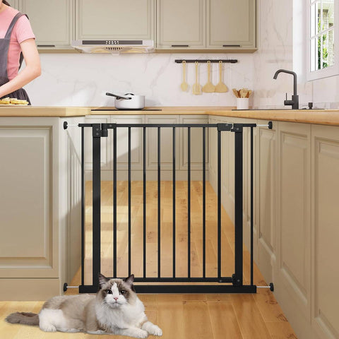 Rootz Safety Door Gate - Child Gate - Baby Gate - Adjustable Metal Frame - Easy Installation - 75-87cm x 76cm x 2.5cm