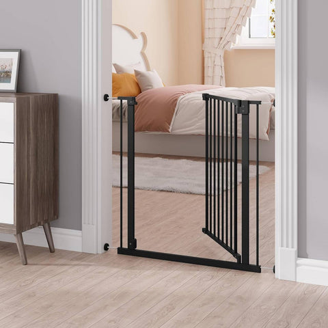 Rootz Safety Door Gate - Child Gate - Baby Gate - Adjustable Metal Frame - Easy Installation - 75-87cm x 76cm x 2.5cm