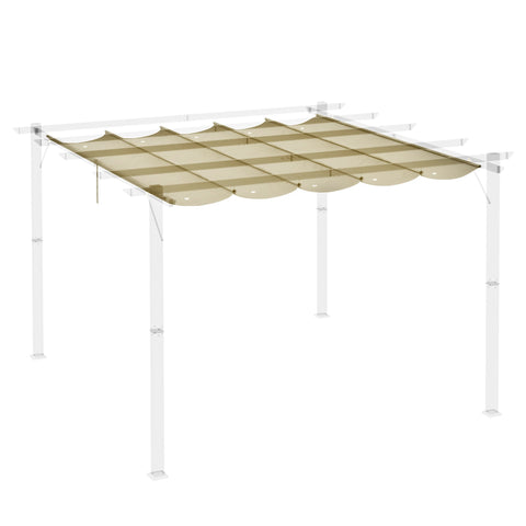 Rootz Pergola Replacement Roof - Canopy - Shade Cover - Rain Drainage - 250L x 255W cm - Brown Polyester