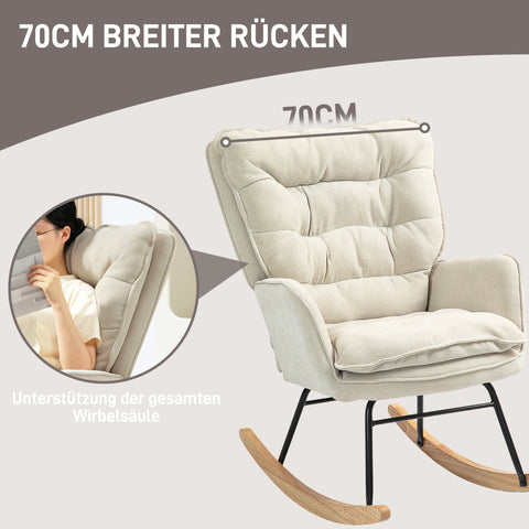 Rootz Rocking Chair - Swing Chair - Rocker - Enhanced Comfort - 71cm x 98.5cm x 97cm