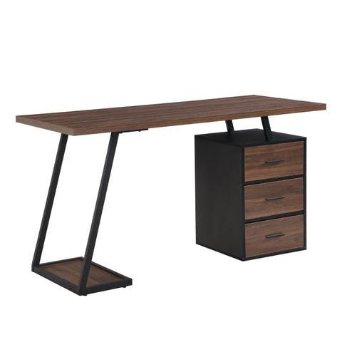 Rootz Industrial Office Table - Work Desk - Writing Table - Spacious Surface - 140cm x 59.5cm x 75cm