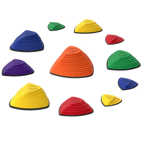 Rootz 11-Set Balancing Stones - Non-Slip Stepping Stones - Sensory Stacking Stones - Boosts Balance - 40cm x 40cm x 20.4cm