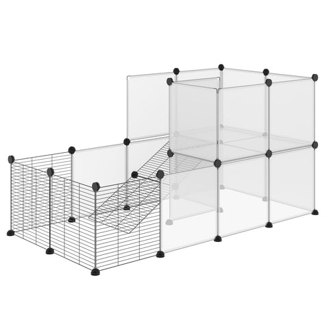 Rootz Small Animal Enclosure - DIY Modular Cage - Habitat - Customizable Design - 140cm x 70cm x 70cm - Ideal for Guinea Pigs, Rabbits, Chinchillas