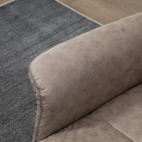 Rootz Fauteuil met Voetenbank - Fauteuil - Loungestoel - Ultiem comfort - Verstelbare rugleuning - Zacht microvezeloppervlak - 77 cm x 81 cm x 108 cm