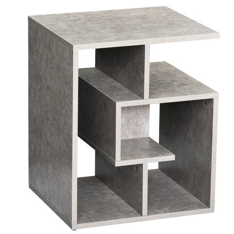 Rootz Side Table - Standing Shelf - End Table - Stylish Oak Look - Robust Chipboard - Space-Saving - 45cm x 40cm x 55cm