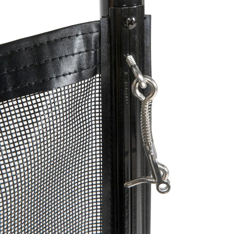 Rootz Pool Fence - Safety Fence - 4 Pieces - Safety-children - Stable Installation - Stainless Steel - Weather-resistant -  Aluminum-textline - Black - 365 x 126 cm