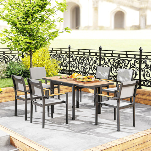 Rootz Extendable Garden Table - Outdoor Dining Table - Balcony Table - Weatherproof - 80/160 x 80 x 75 cm