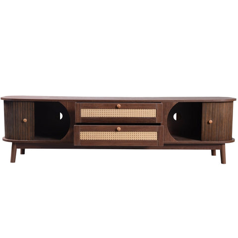 Rootz TV Cabinet - Media Stand - Entertainment Center - Spacious Storage - 170L x 39.5W x 46H cm