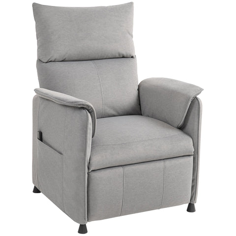 Rootz Grey Relaxation Armchair - Upholstery Chair - Recliner - Memory Function - 80cm x 162cm x 67cm