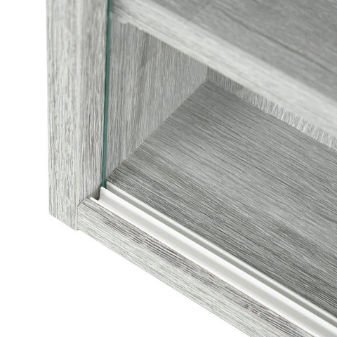 Rootz Wall Showcase for Collectibles - Display Cabinet - Glass Door Shelving - Adjustable Shelves - 80x9.5x60 cm - Durable Storage Solution