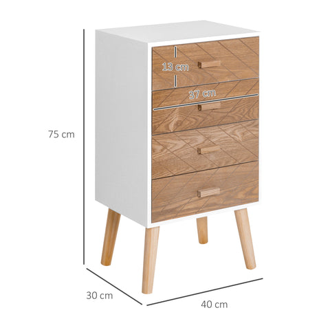 Rootz Bedside Night Table - Corridor Dressing Table - Wood Storage Nightstand - Durable & Stylish - 40 x 30 x 75 cm