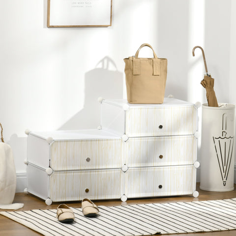 Rootz Modular Shoe Shelf System - Shoe Storage - Stackable Organizer - Accommodates 12 Pairs - 49cm x 36.5cm x 108cm