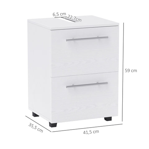 Rootz Bathroom Cabinet - Wash Basin Chest - Drawer Storage - Space Saving - 41.5 x 35.5 x 59 cm