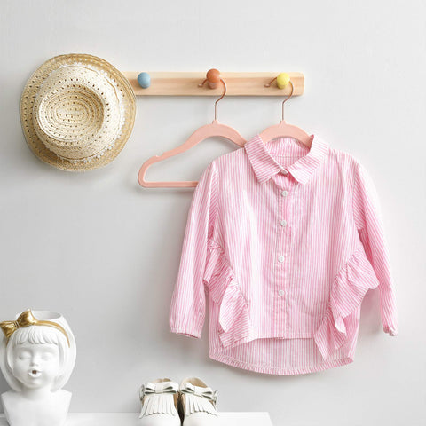 Rootz Children's Clothes Hangers Set - Kids Velvet Hangers - Non-Slip Compact Design - 360° Rotatable Hook - 30 x 0.5 x 20.5 cm - Pink